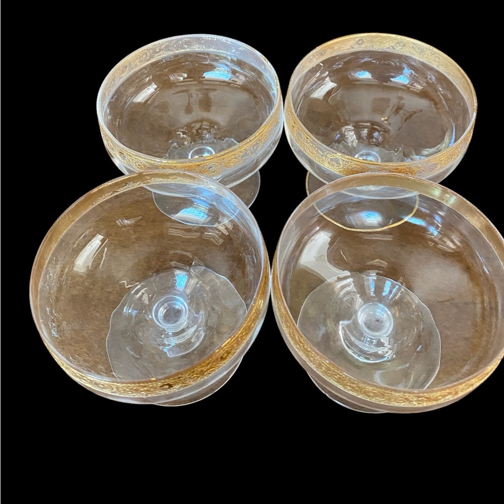 Vintage 1930s Minton Low Sherbet Glasses by Tiffin-Franciscan set of 4 - Picture 3 of 9